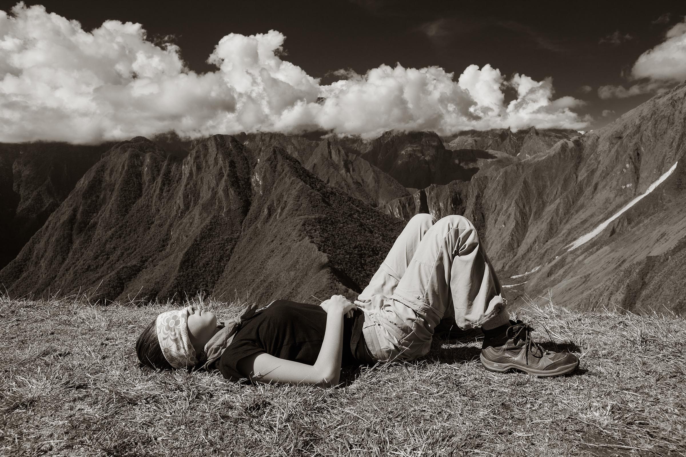 Taking a break along the Inca Trail, Peru